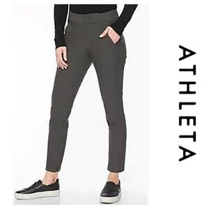 💫NWTS-$110 ATHLETA Stellar Trousers size 4  in-Arbor Olive Flattering Fit Pants